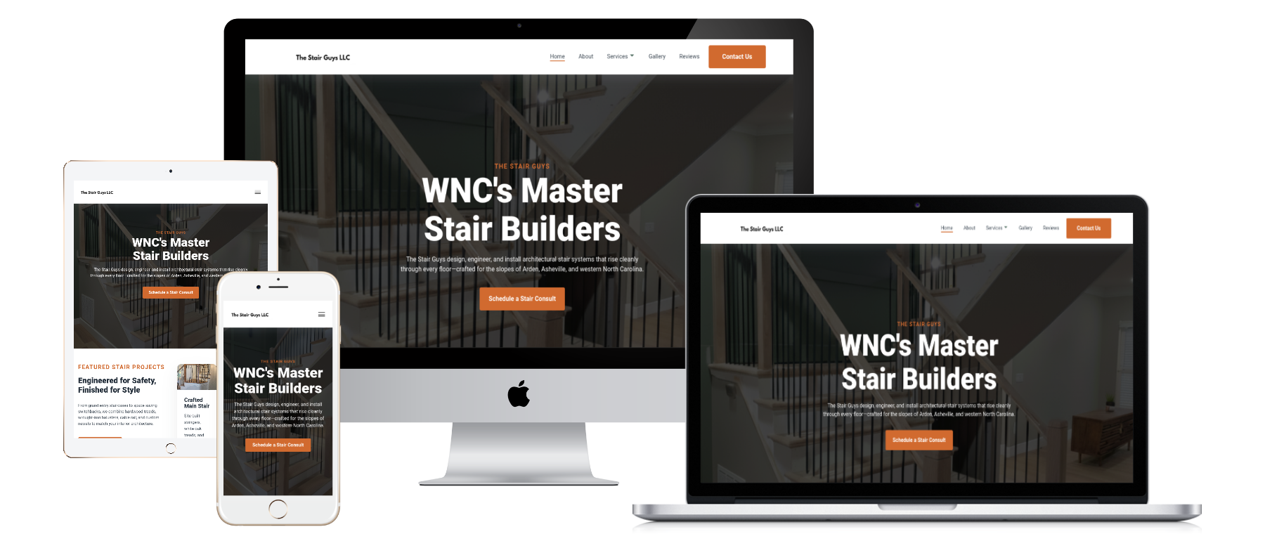 The Stair Guys website design
